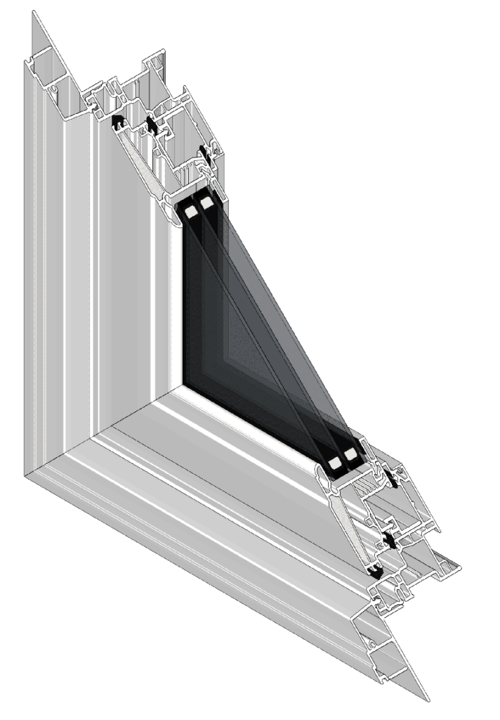 Dreifach verglaste Fenster