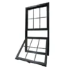 Aluminum double hung windows wrapped and crated for international shipping