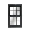 Workers assembling aluminum single hung windows on production line
