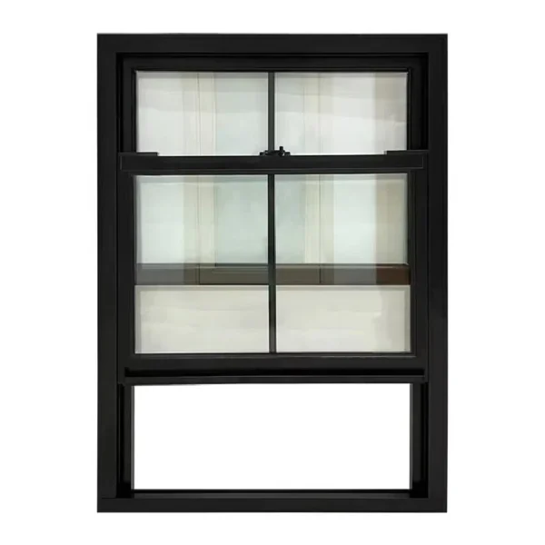 Aluminum single hung windows in factory batch production for export orders