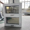 PVC awning window shown from indoor and outdoor perspectives