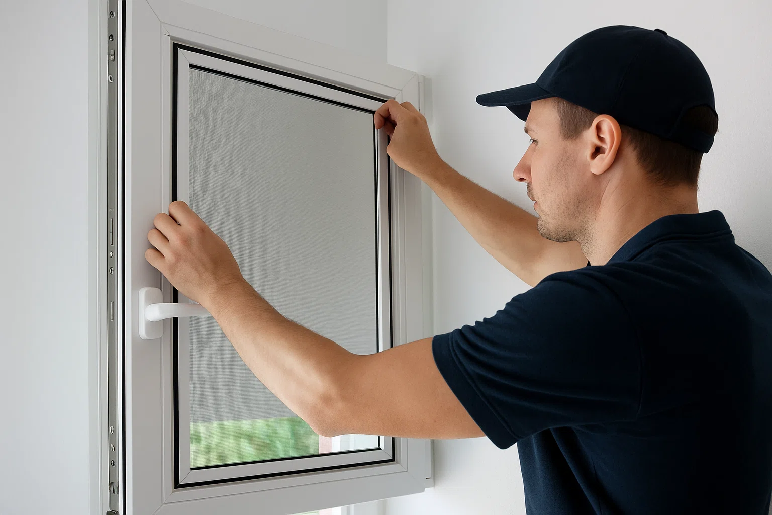 Installation of casement window screen