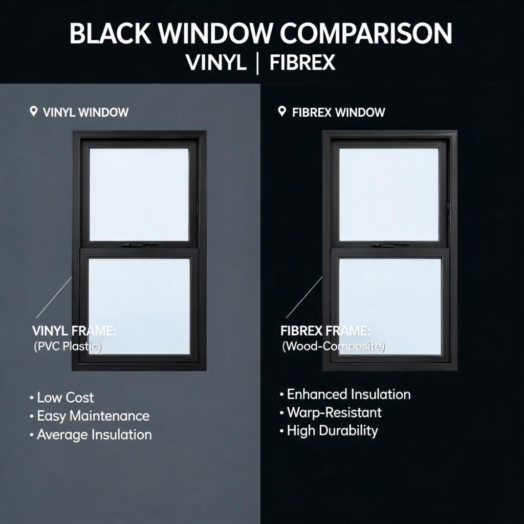 black-window-comparison-vinyl-vs-fibrexfrom door&window factory