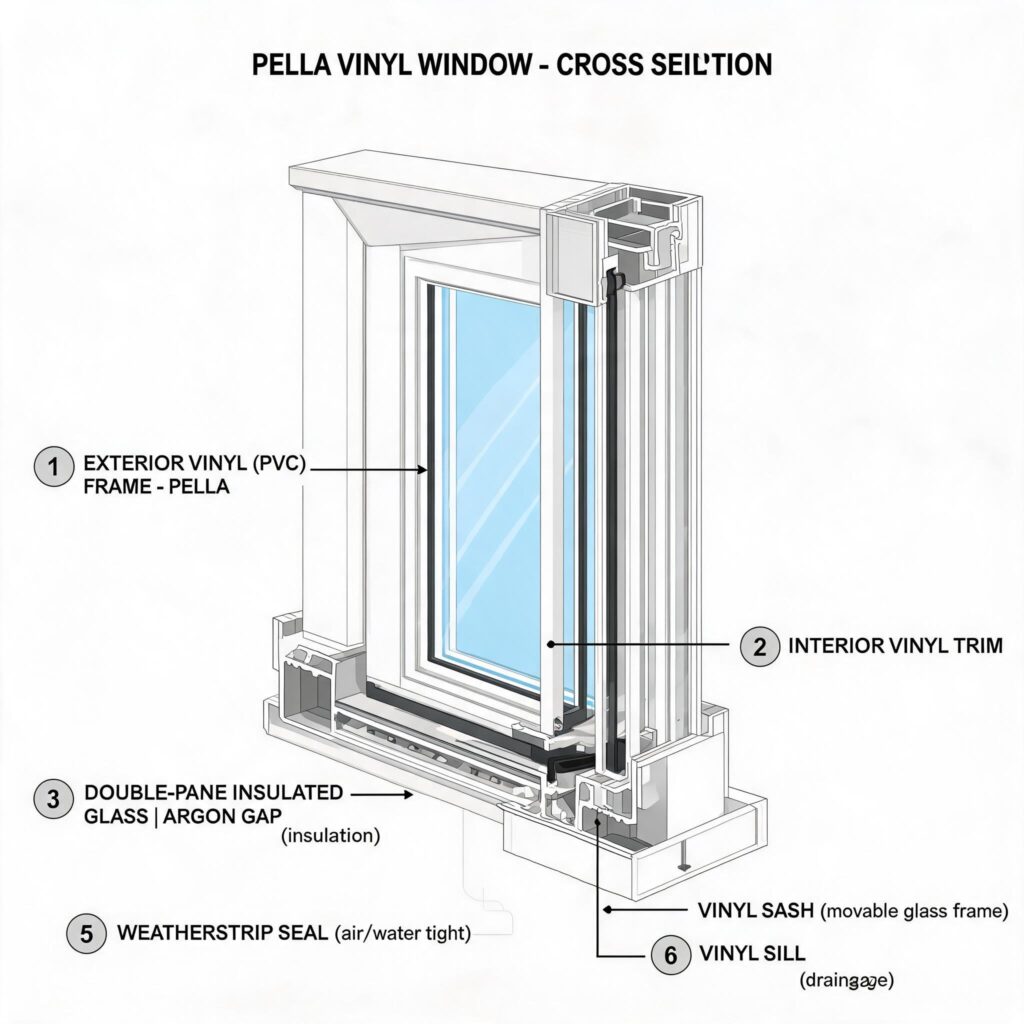 pella-vinyl-window-cross-sectionfrom door&window factory