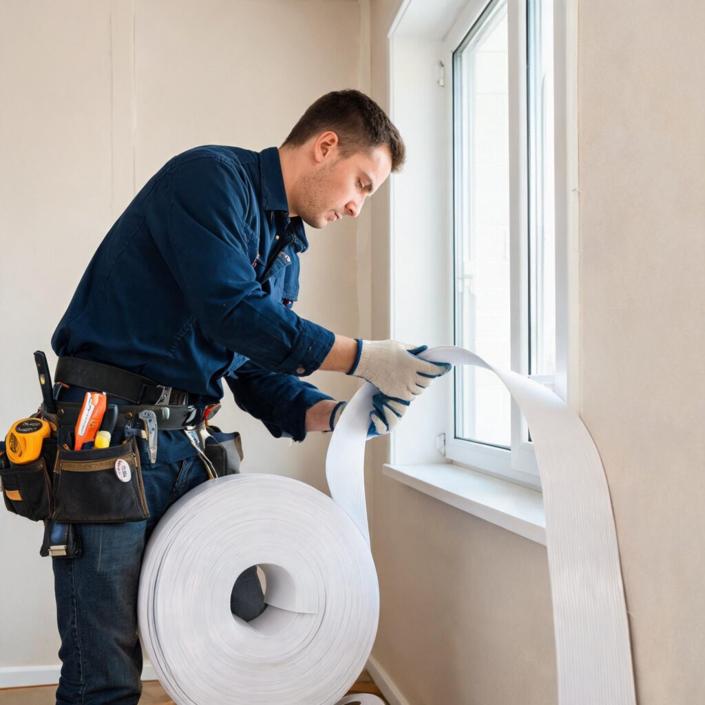 professional-installer-bending-vinyl-coil-stock-for-window-frame-wrappingfrom door&window factory